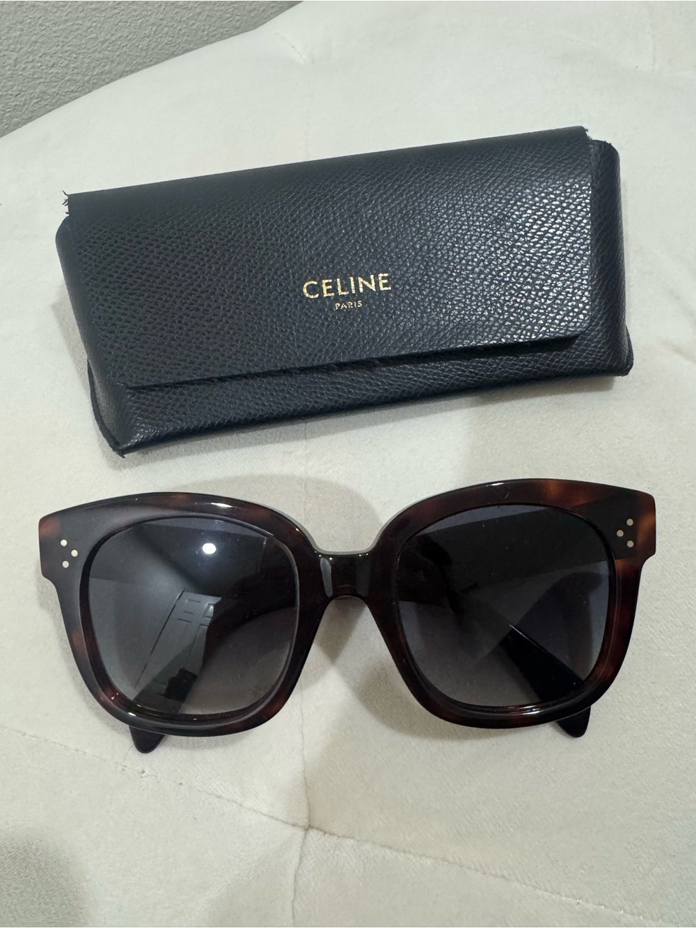 Celine Women's Tortoiseshell Sunglasses - Brown Frame with Dark Lenses